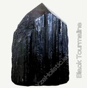Black Tourmaline Tower Point Crystal Rough Natural Stone Obelisk Specimen