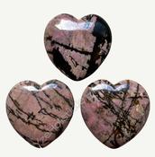 Rhodonite Heart Crystal Natural Stone Carving