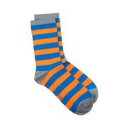 Blue &amp; Orange Stripe Bamboo Sock (seamless toe) image