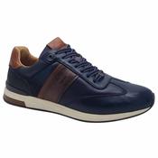 Ambitious Mens Navy Leather Slow Fashion Trainer - 14050-6553AM