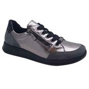 Ara Womens Black Lace Up Side Zip Osaka Sneaker 12-54801-88