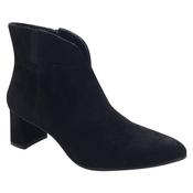 Ara Womens Black Side Zip Leather Block Heel Ankle Boot 12-52408-11 image