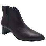 Ara Womens Brown Side Zip Leather Block Heel Ankle Boot 12-52408-03 image