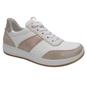 Ara Womens Cream Wide Fit Osaka Fashion Trainer 12-25532-08