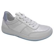 Ara Womens White Side Zip Wide Fit Osaka Fashion Trainer 12-25532-04 image