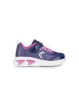 Geox Girls Purple Slip In Light Up Glitter Mesh Trainer Assister - J45E9A image