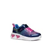 Geox Junior Girl Blue Assister With Lights Sneakers -  J56E9B