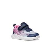Geox Infants Girls Blue Velcro Strap B Sprintye Sneakers - B664TA image