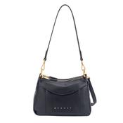 Gionni Womens Black Saffron Double Zip Shoulder Bag - 11G2917 image