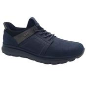 Imace Mens Navy Waterproof Leather Slip-In Shoe - 852418 image