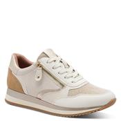 Jana Womens Beige Side Zip Fashion Trainer 8-23774-43 image