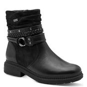 Jana Womens Black Wide Fit Side Zip Low Heel Ankle Boot 8-25464-43 image