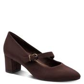Jana Womens Brown Block Heel Wide Fit Shoes 8-24461-47 image
