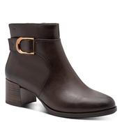 Jana Womens Brown Wide Fit Side Zip Ankle Boot 8-25370-47