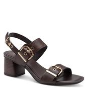 Tamaris Womens Brown Leather Block Heel Sandal 1-28354-46 image