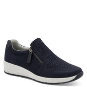 Jana Womens Navy Side Zip Fashion Trainer 8-24765-46 image