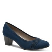 Jana Womens Navy Wide Fit Block Heel Shoe 8-22467-42 image