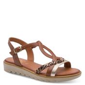 Jana Womens Tan Ankle Strap Sandal 8-28278-46