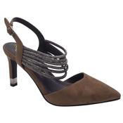 Kate Appleby Womens Brown Sling Back Diamante Strap Shoe - Wishaw image