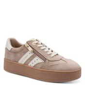 Marco Tozzi Womens Beige Side Zip Fashion Trainer 2-23716-47