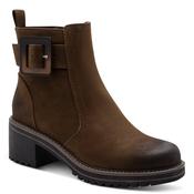 Marco Tozzi Womens Brown Side Zip Block Heel Ankle Boot 2-25428-45 image