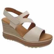 Oh My Sandals Womens Beige Wedge Sandal - 6002 image