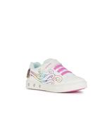 Geox Girls Slip In White Light Up Unicorn Casual Trainer Skylin - J458WC image