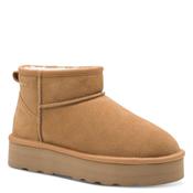 S.Oliver Womens Brown Leather Slip-On Ankle Ugg Boots 5-26352-41