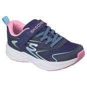 Skechers Girls Junior Navy Microspec Tread Hyper Speed Runner - 303882L