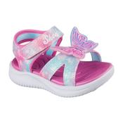 Skechers Girls Infants Pink Butterfly Brights Jumpsters Sandal - 303109N image