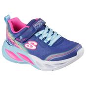 Skechers Girls Junior Navy S Lights Cosmic Glow Rainbow Dream Runner - 303709L image