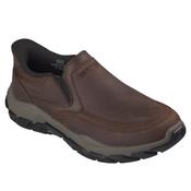 Skechers Mens Brown Slip On Relaxed Fit Santoro Archaic Runner - 205680