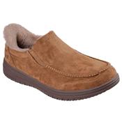 Skechers Mens Tan Slip-ins Relaxed Fit Murette Scofield Slipper- 205606