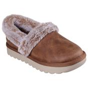 Skechers Womens Tan Slip-On Cozy Up Slippers- 169027