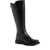 Tamaris Womens Black Back Zip Leather High Knee Boot 1-25605-43 image