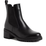 Tamaris Womens Black Block Heel Leather Ankle Boot 1-25407-47 image