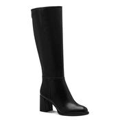 Tamaris Womens Black Side Zip Block Heel High Knee Boot 1-25515-41 image