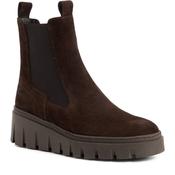 Tamaris Womens Brown Low Wedge Leather Ankle Boot 1-25489-45