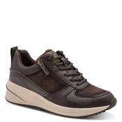 Tamaris Womens Brown Side Zip Wedge Fashion Trainer 1-23754-45