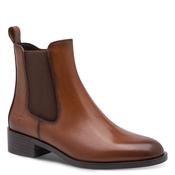 Tamaris Womens Tan Side Zip Leather Ankle Boot 1-25361-47