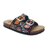 OMG Multi Coloured Black Mule Sandal By Zanni &amp; Co - Yinas image