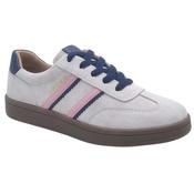 Drilleys Grey Pink Neat Lace Up Fashion Trainer - Forty One