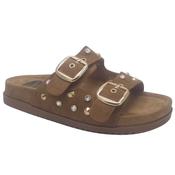 Drilleys Womens Tan Double Strap Fashion Sandal - Ninety Seven