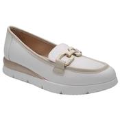 Zanni &amp; Co Womens White Patent Low Wedge Shoe - Sakori Kasol One image