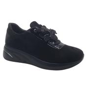 Zanni &amp; Co Black Suede Lace Up Fashion Trainer - Tianchang One image