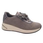 Zanni &amp; Co Taupe Suede Lace Up Fashion Trainer - Tianchang One image