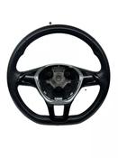 VW Polo Flat Bottom black leather steering wheel 6C0419091D 2015 A2l10b1s image