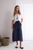 NAYA Dress with contrast skirt with Tie Belt image