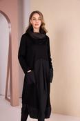 NAYA CURVED HEM DRESS WITH METAL SECTION AND NECKPIECE image