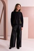 NAYA ​Wide Leg Leatherette Trouser With Hem Panel image